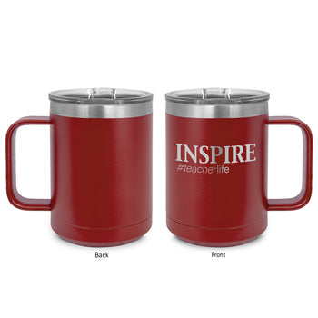 Inspire #teacherlife Stainless Steel Insulated Mug