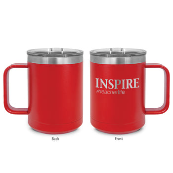 Inspire #teacherlife Stainless Steel Insulated Mug