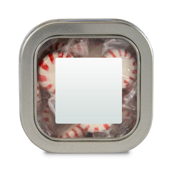 Custom Square Candy Tin - Peppermint