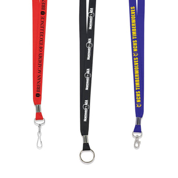 Colorful 36-inch lanyards featuring your one color custom logo