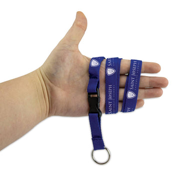 blue custom lanyard