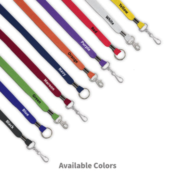 available colors for custom lanyard