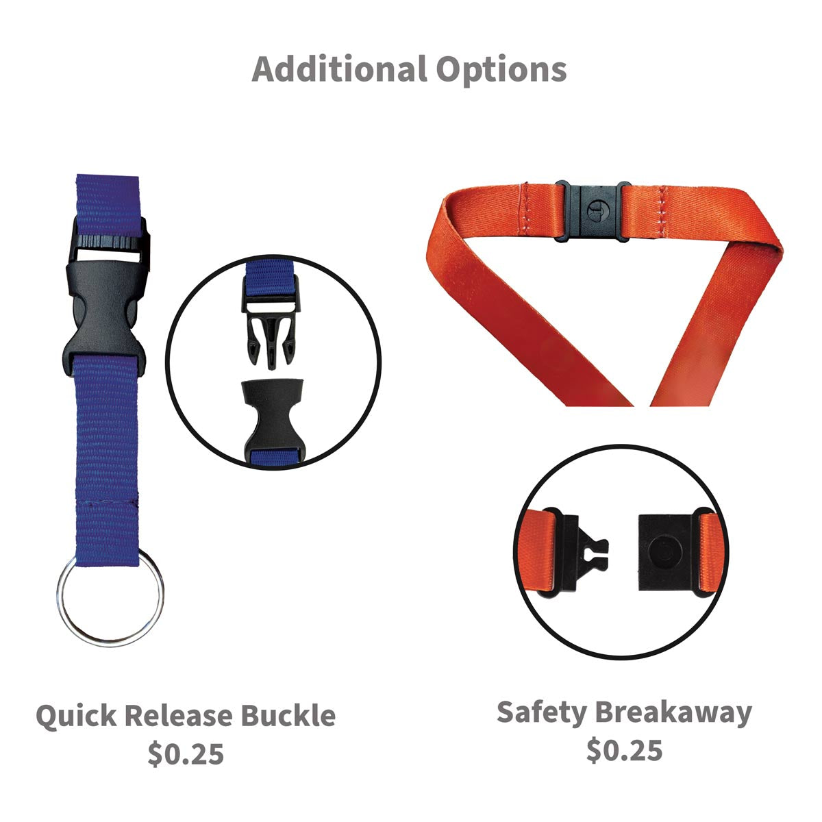 additional options for custom lanyard