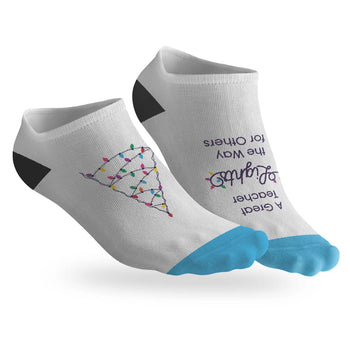 A Great Teacher Lights The Way Appreciation Socks