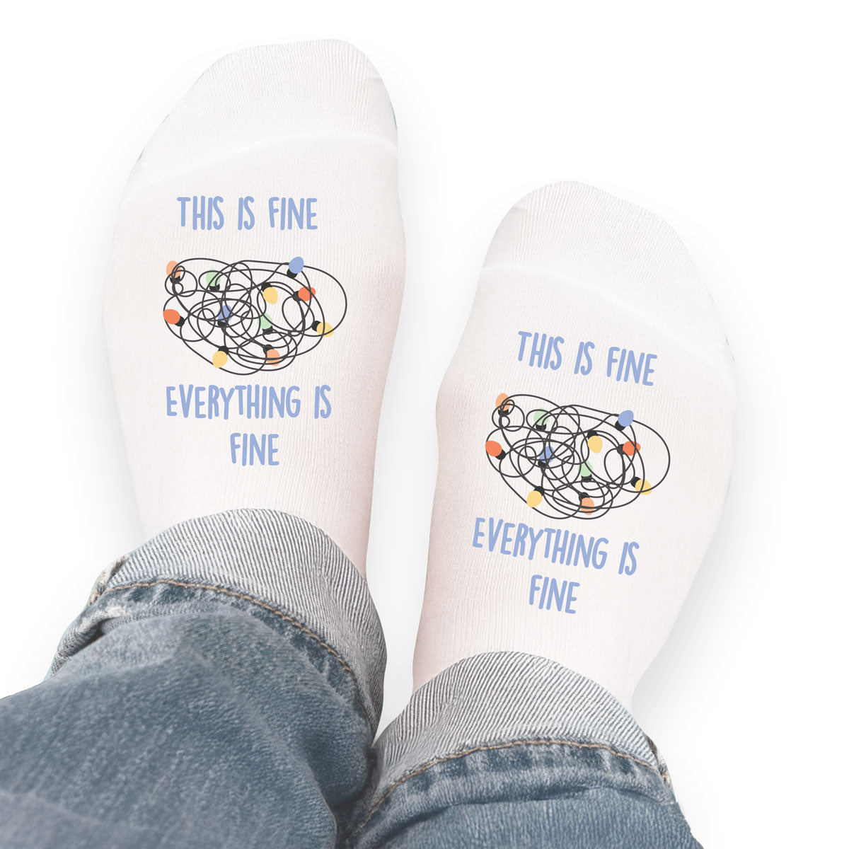 Everything is Fine Appreciation Socks - Lightbulbs