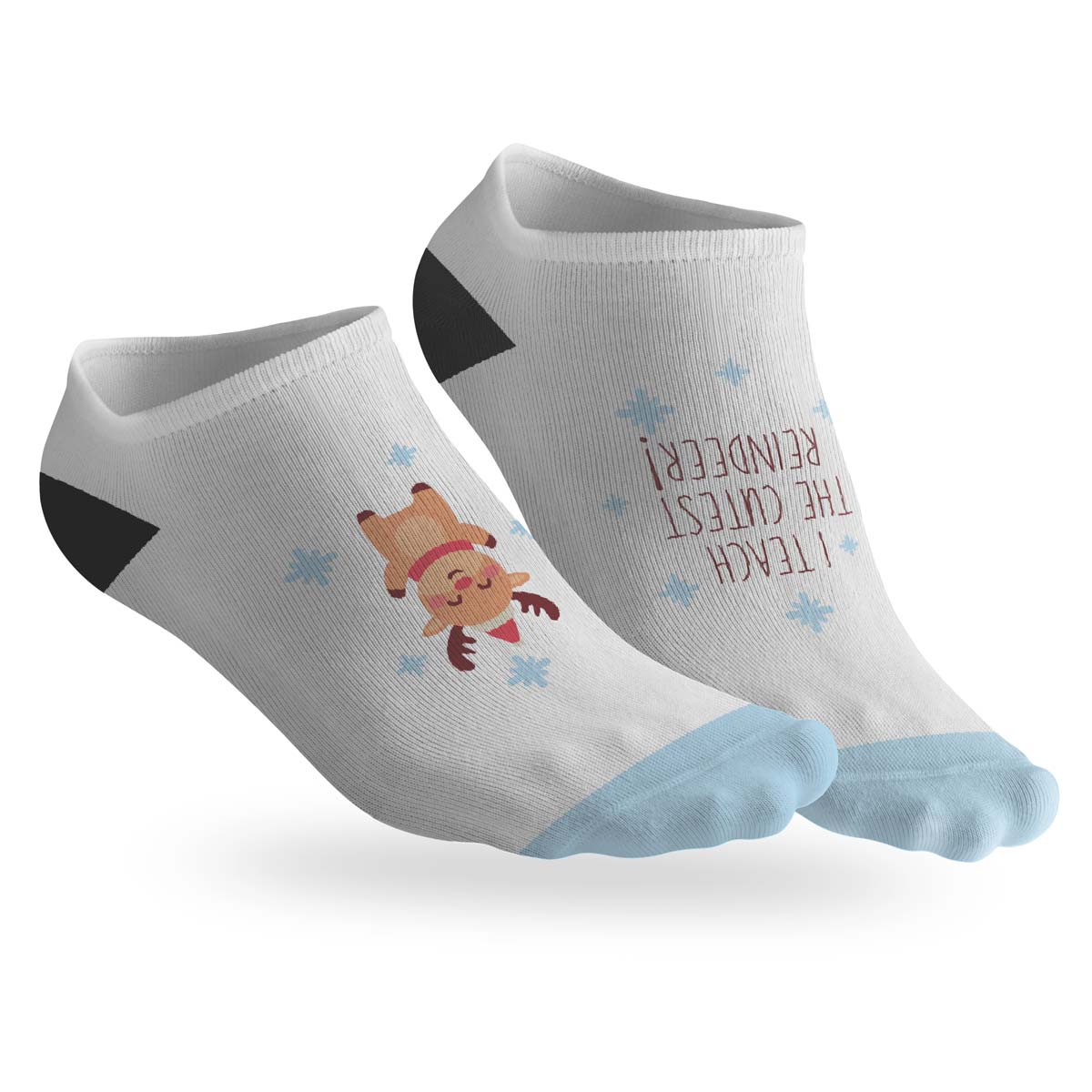 I Teach The Cutest Reindeer Appreciation Socks