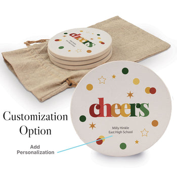 Cheers Sandstone Coaster Set
