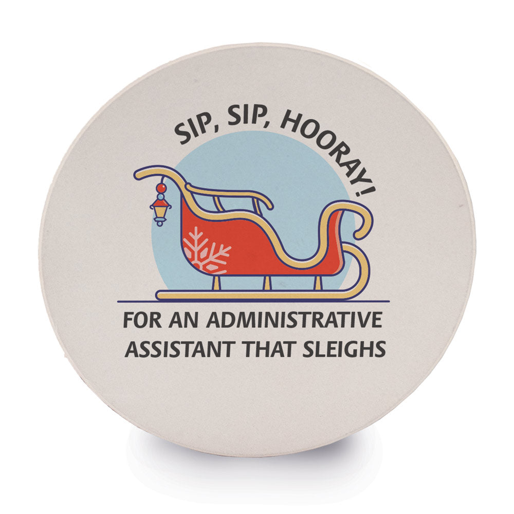 Sip Sip Hooray Sandstone Coaster Set