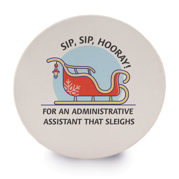 Sip Sip Hooray Sandstone Coaster Set