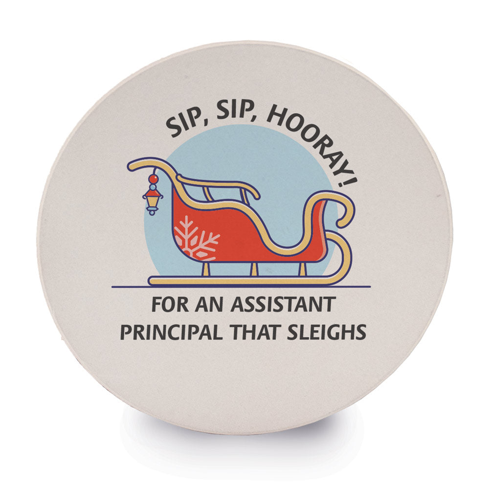 Sip Sip Hooray Sandstone Coaster Set