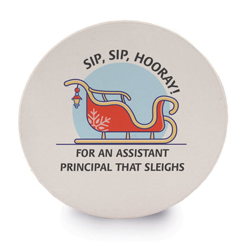 Sip Sip Hooray Sandstone Coaster Set