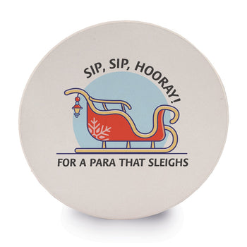 Sip Sip Hooray Sandstone Coaster Set