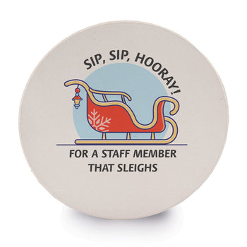 Sip Sip Hooray Sandstone Coaster Set