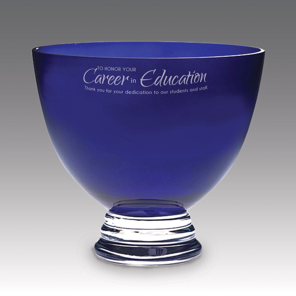 Cobalt Crystal Pedestal Bowl
