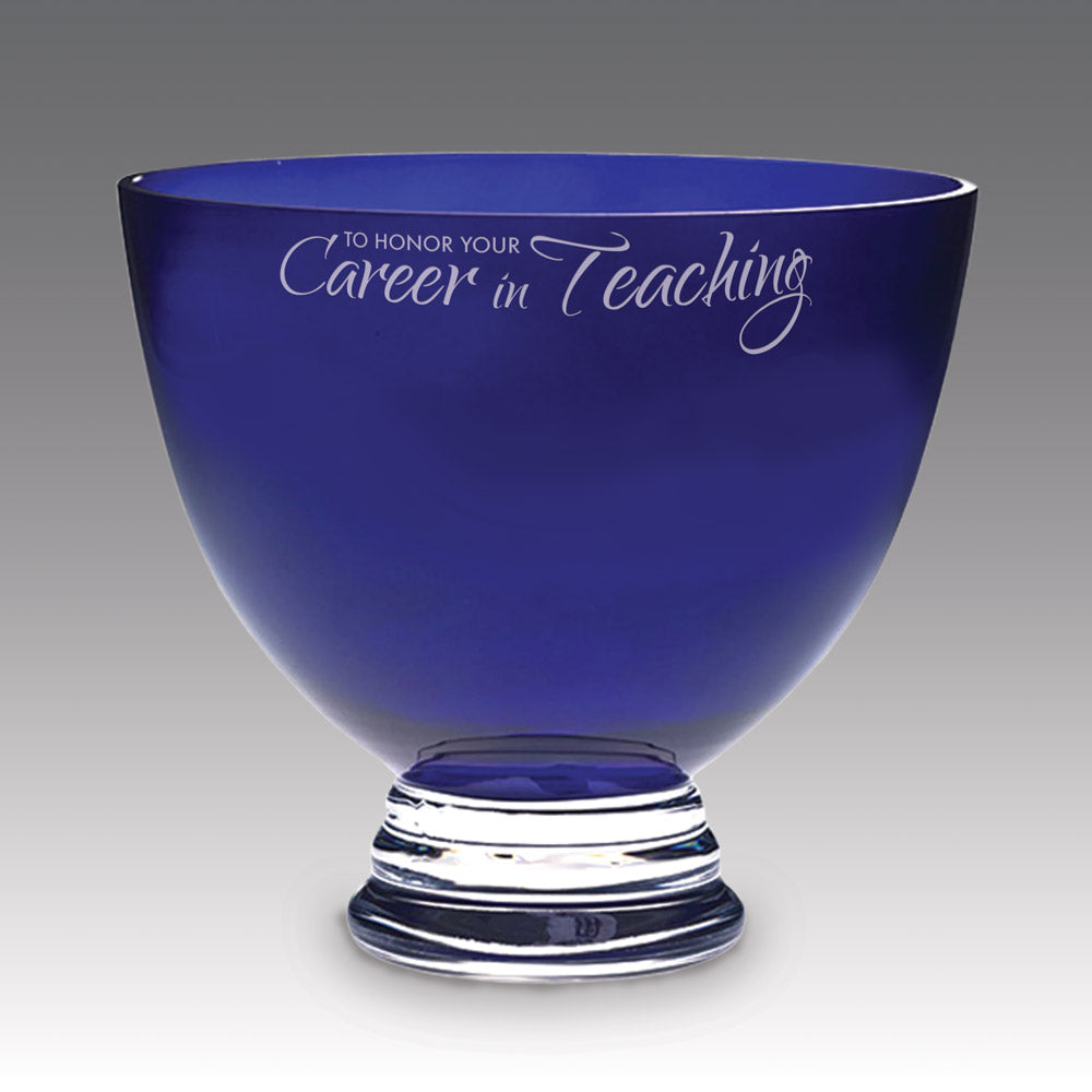 Cobalt Crystal Pedestal Bowl