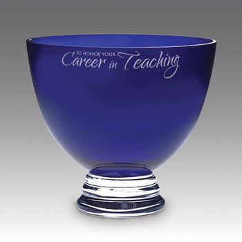 Cobalt Crystal Pedestal Bowl