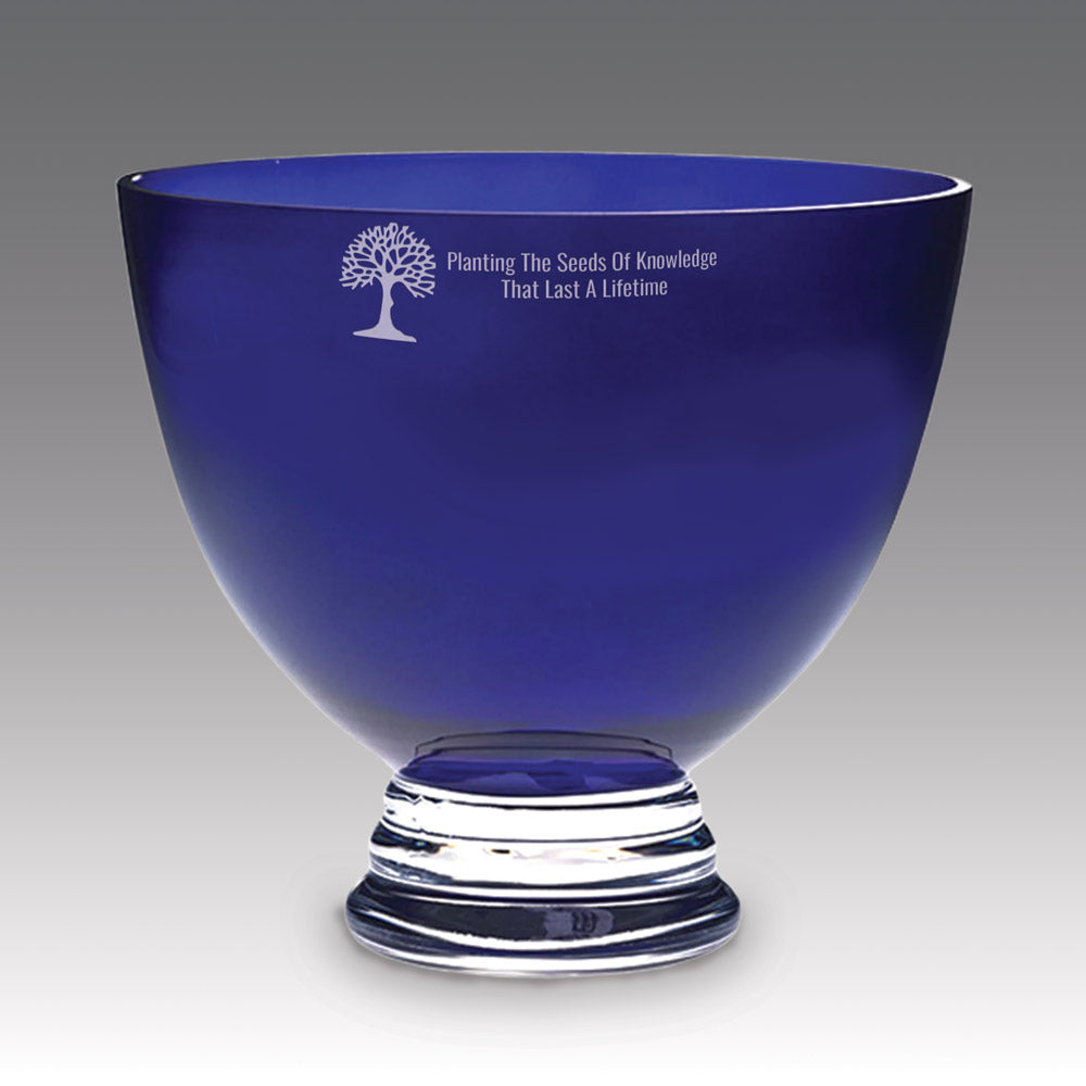 Cobalt Crystal Pedestal Bowl