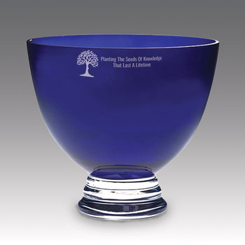 Cobalt Crystal Pedestal Bowl