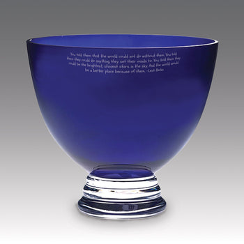 Cobalt Crystal Pedestal Bowl