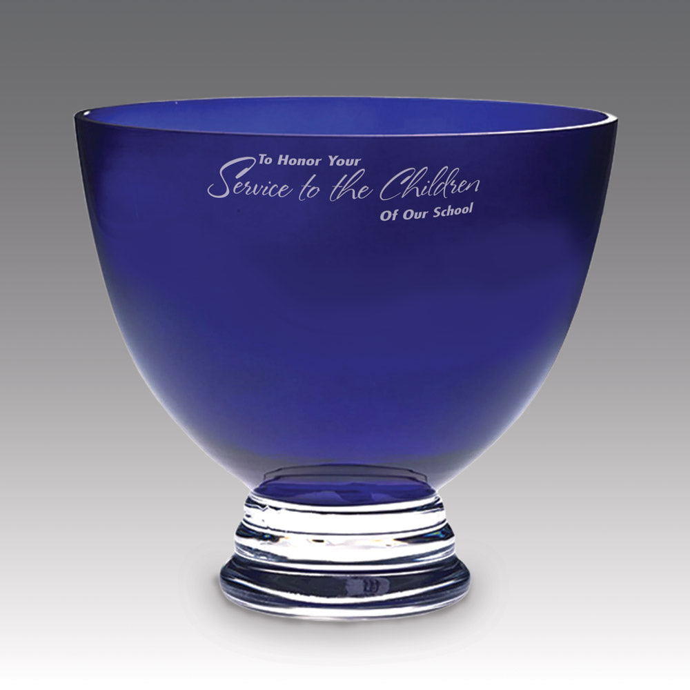Cobalt Crystal Pedestal Bowl