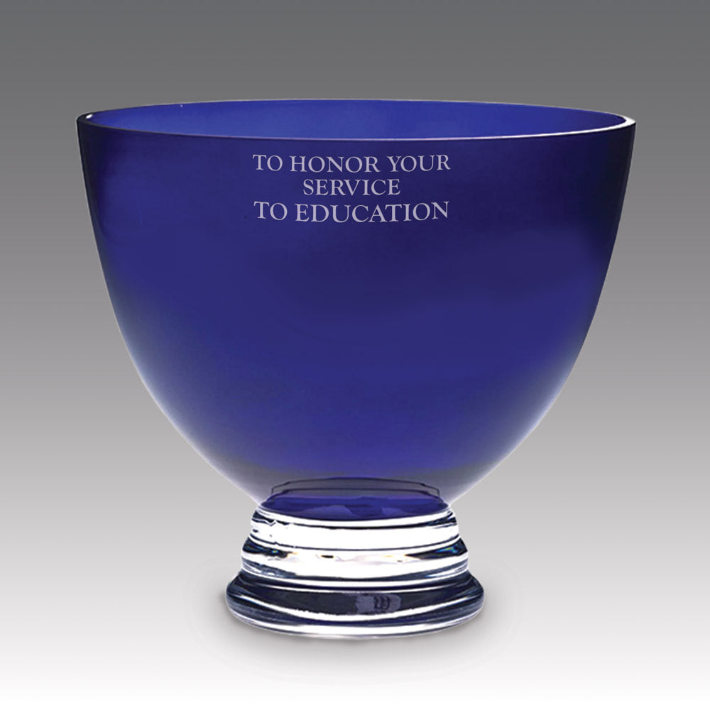 Cobalt Crystal Pedestal Bowl