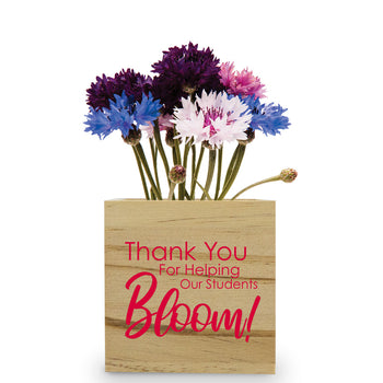 Thank You Wooden Cube Flower Kit – Patriotic Flowers