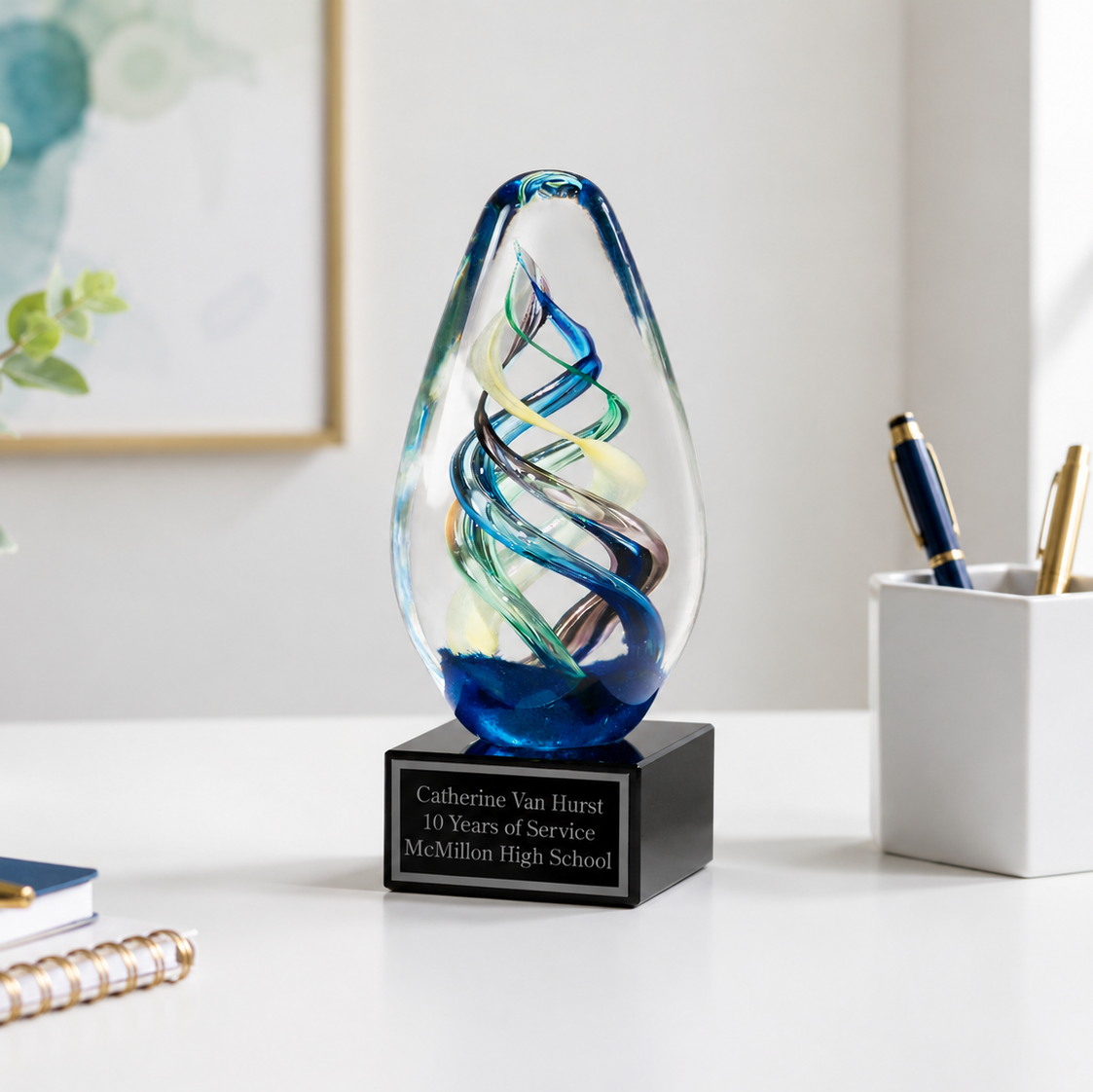 Infinity Swirl Art Glass Award