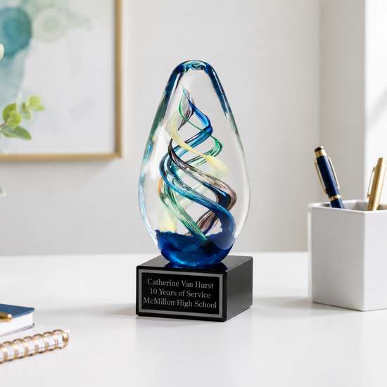 Infinity Swirl Art Glass Award