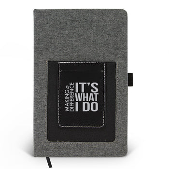 Making A Difference It’s What I Do Canvas Journal w/ Pocket
