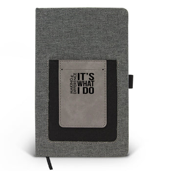 Making A Difference It’s What I Do Canvas Journal w/ Pocket