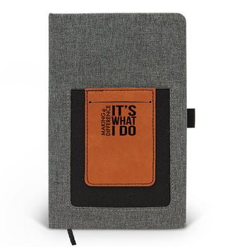 Making A Difference It’s What I Do Canvas Journal w/ Pocket