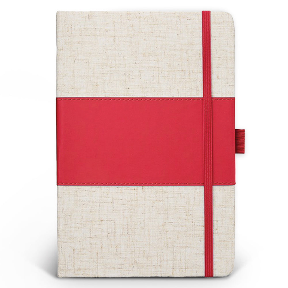 Custom Heathered Fabric Journal with Color Accent - 25% OFF