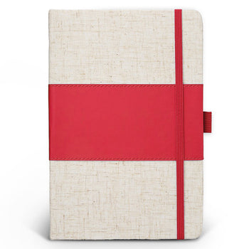 Custom Heathered Fabric Journal with Color Accent - 25% OFF
