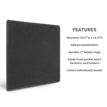 product features for leather notebook
