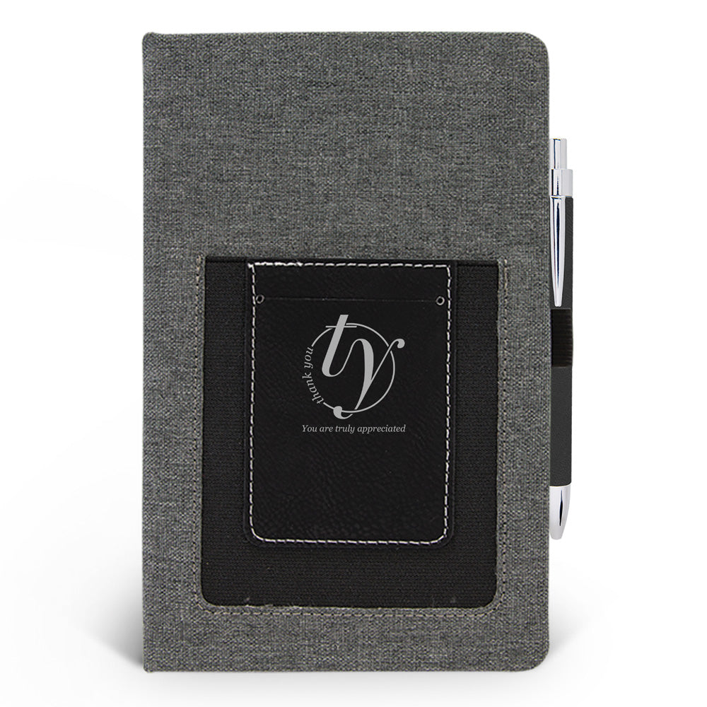 Thank You Canvas Journal w/ Pocket