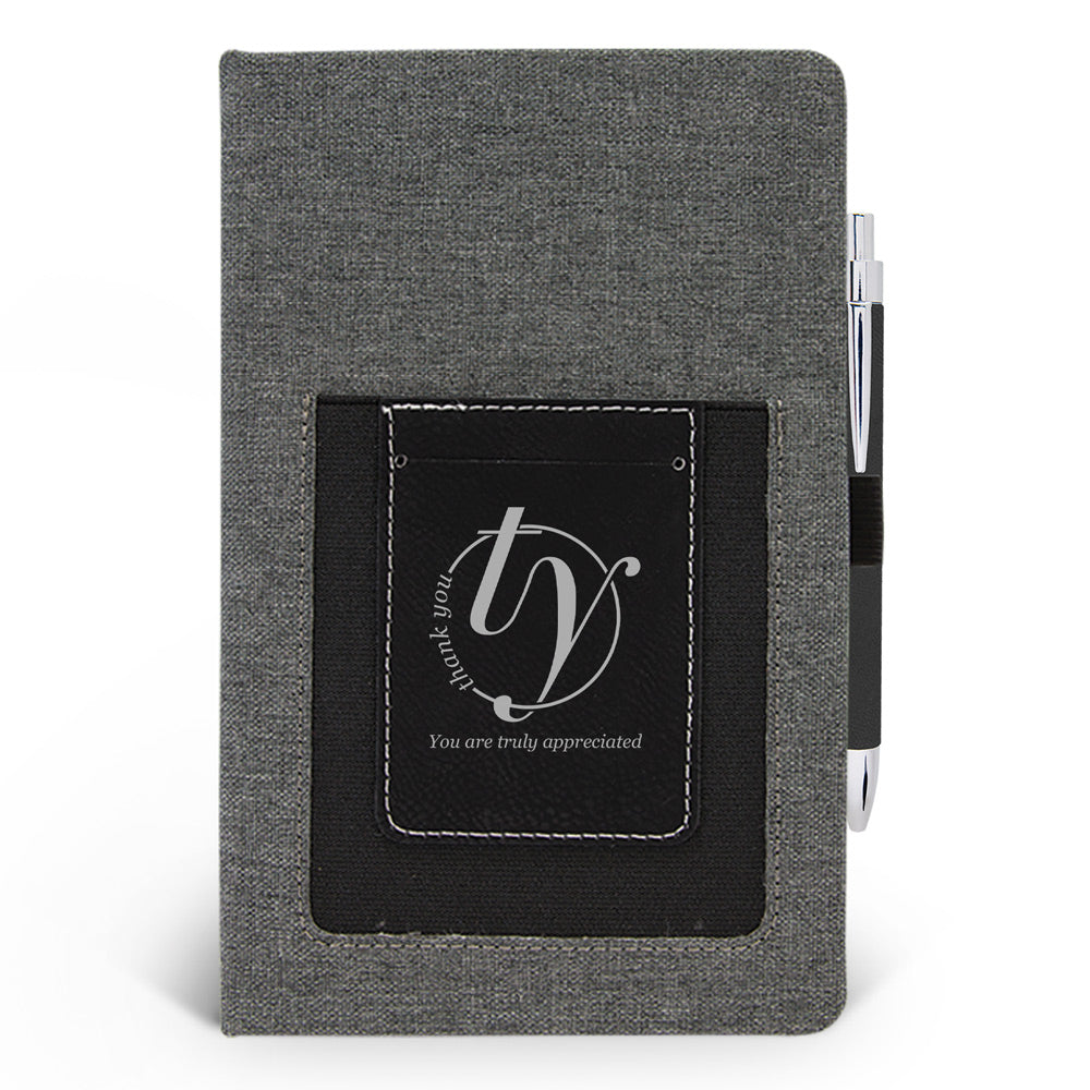 Thank You Canvas Journal w/ Pocket