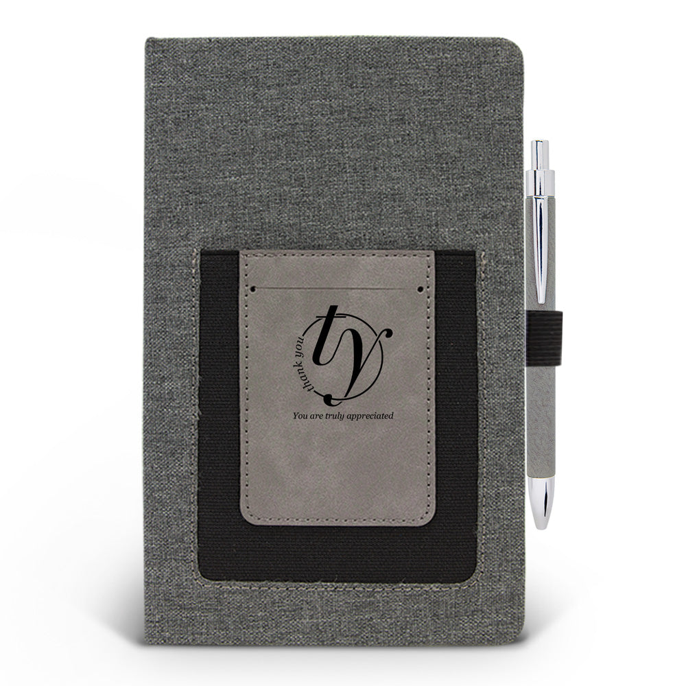 Thank You Canvas Journal w/ Pocket