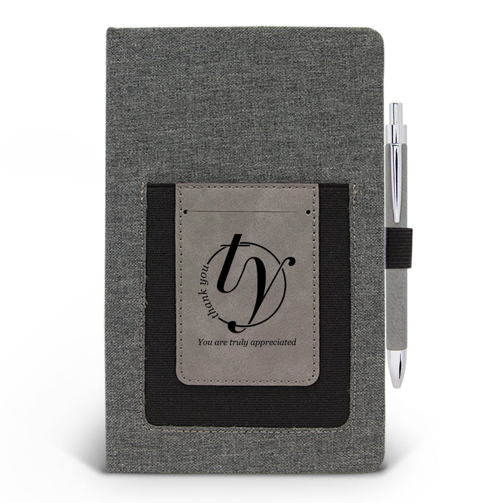 Thank You Canvas Journal w/ Pocket