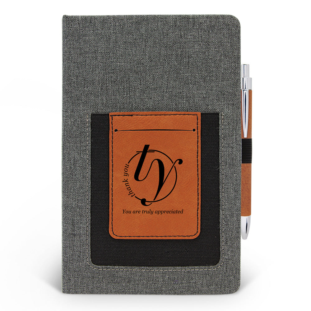 Thank You Canvas Journal w/ Pocket