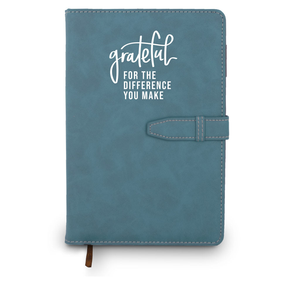 Grateful For The Difference You Make Hardbound Journal with Tab and Loop Closure