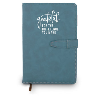 Grateful For The Difference You Make Hardbound Journal with Tab and Loop Closure