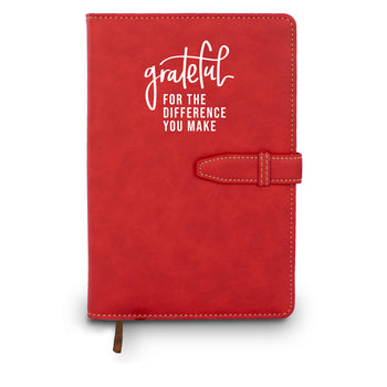 Grateful For The Difference You Make Hardbound Journal with Tab and Loop Closure