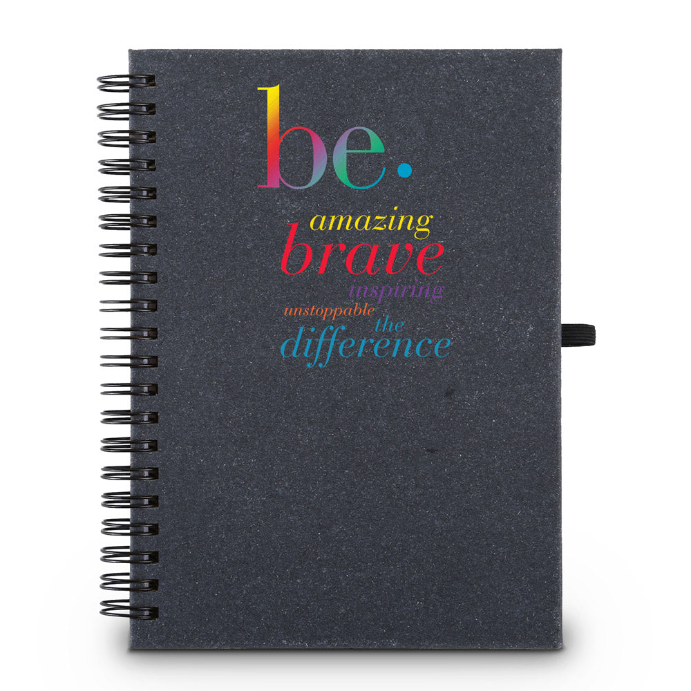 Be Collection Hardcover Spiral Journal w/ Sticky Notes