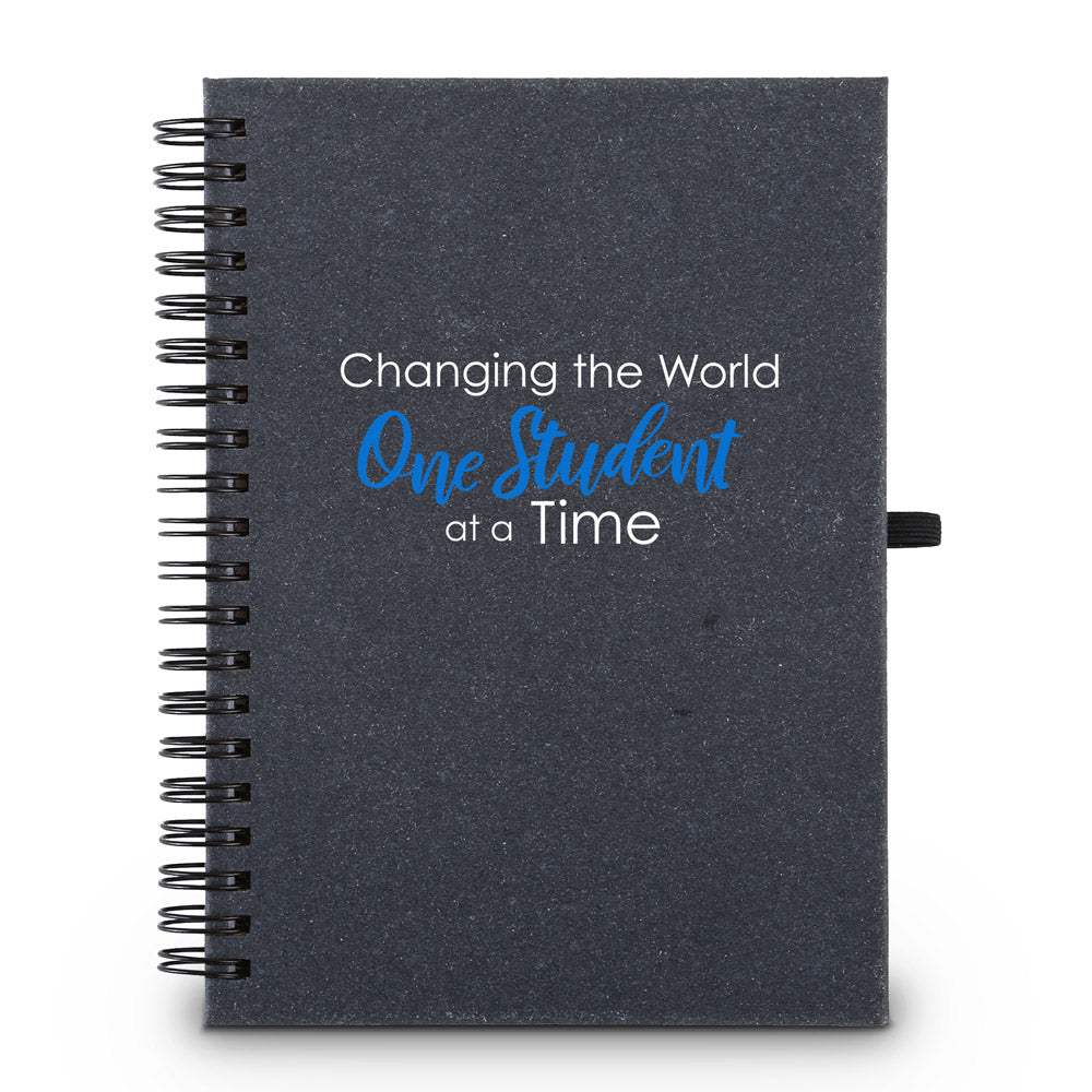 One Student At A Time Hardcover Spiral Journal w/ Sticky Notes