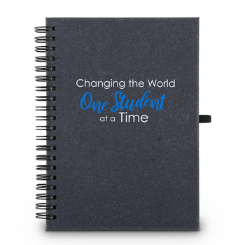 One Student At A Time Hardcover Spiral Journal w/ Sticky Notes