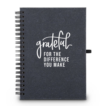 Grateful For The Difference You Make Hardcover Spiral Journal w/ Sticky Notes