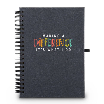 Making A Difference It's What I Do Hardcover Spiral Journal w/ Sticky Notes