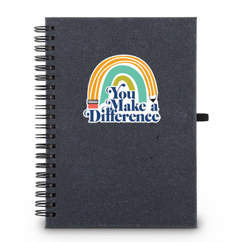 You Make A Difference Hardcover Spiral Journal w/ Sticky Notes