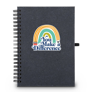 You Make A Difference Hardcover Spiral Journal w/ Sticky Notes