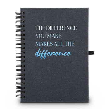 The Difference You Make Makes All The Difference Hardcover Spiral Journal w/ Sticky Notes